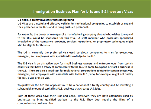 labour and immigration business plan